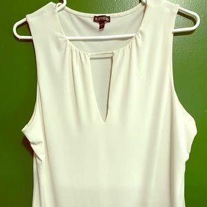 White Express Tank Top Size Large Peep Hole Front